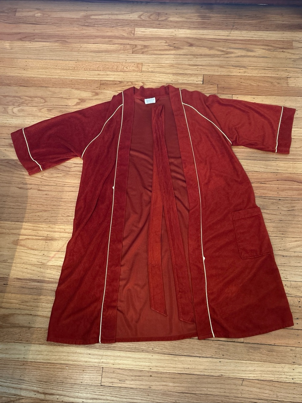 Sullcraft Men’s Robe Belted Open Front The Big Lebowski One Size Loungewear Rust